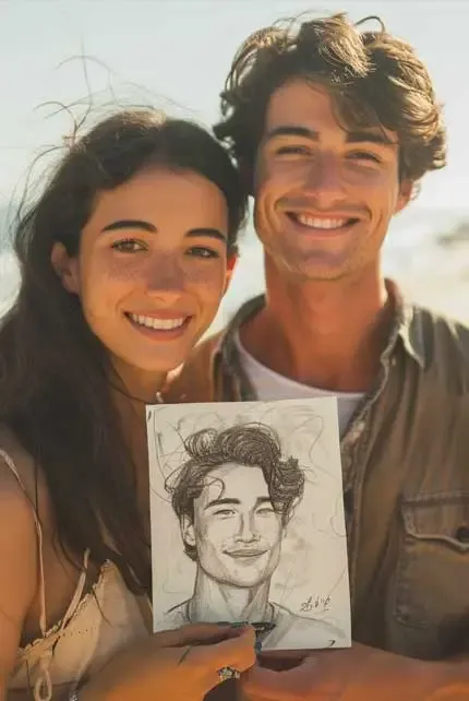 Romantic couple connection inspired by astrology